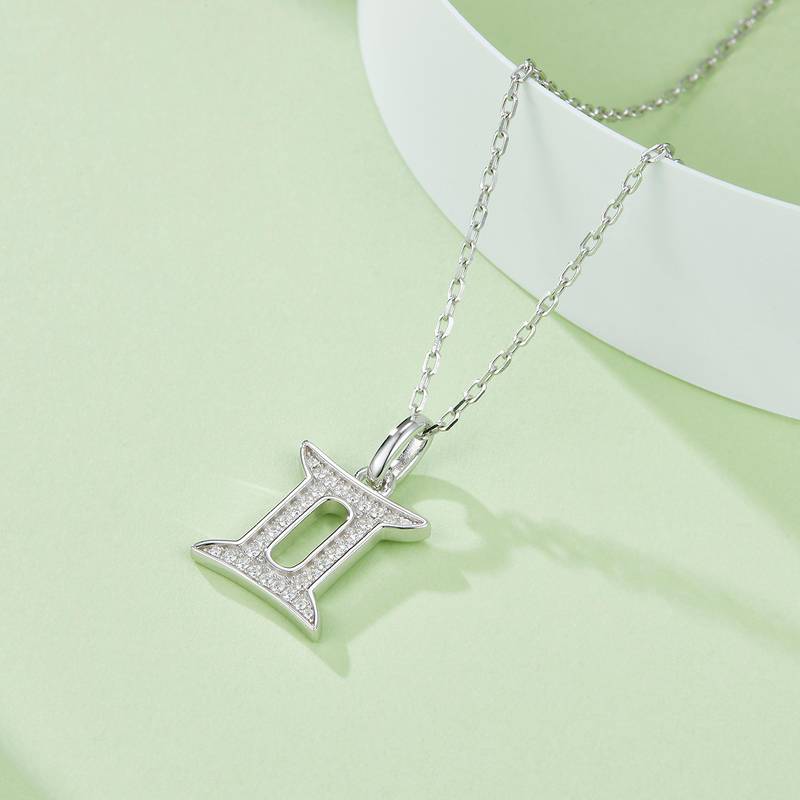 Gemini Moissanite Diamond Necklace from the Twelve Constellations Series